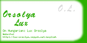 orsolya lux business card